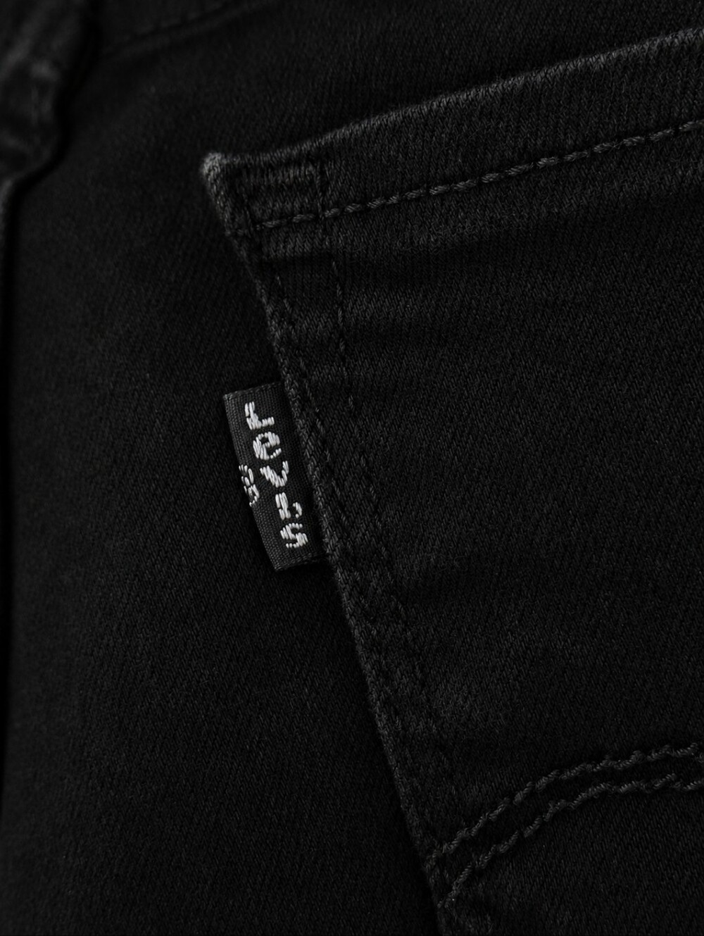 Levi's 725 High Rise Bootcut Jeans Black Stretch Denim Women Size W30 L30 - Picture 9 of 16